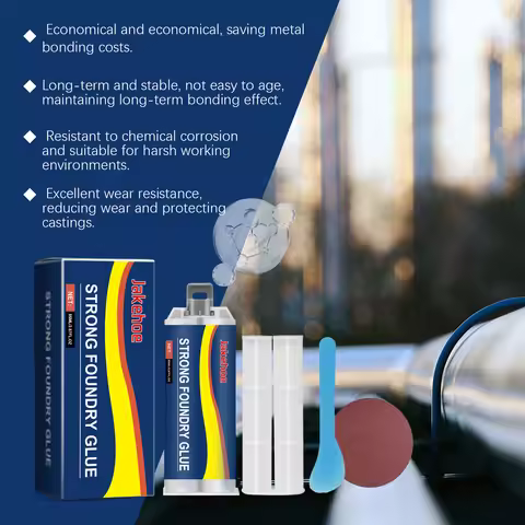 JakeHoe Super Strong Foundry Glue Metal Repair Paste Casting Adhesive Heat Resistance Cold Weld Indu