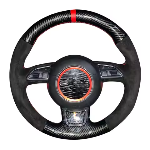 Anti-Slip Suede Car Steering Wheel Braid Cover For Audi A1 8X A3 8V Sportback A4 B8 Avant A5 8T A6 C