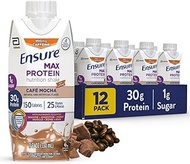 Ensure Max Protein Nutritional Shake with 30g of Protein, 1g of Sugar, High Protein Shake, Cafe Moch