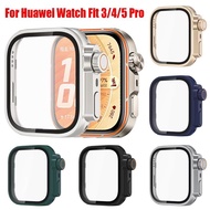 PC Shockproof Protective Case Cover For Huawei watch Fit 5 Pro 5Pro Tempered Glass + PC Case For Hua