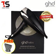 1 Year Warranty - GHD Helios Professional Hair Dryer - Black (FREE Professional Contoured Nozzle) -