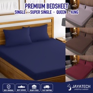 PREMIUM COTTON BEDSHEET FITTED BEDSHEET PLAIN BEDSHEET SINGLE SUPER SINGLE QUEEN KING CADAR CADAR GE