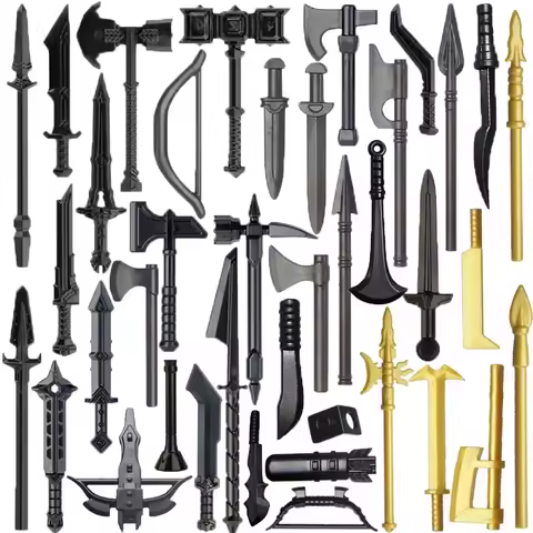 Military Building Blocks Medieval Middle Ages Solider Spartan Warrior Crusader Knights Figures Weapo