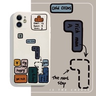 Straight Edge Rubik's Cube Tetris iPhone15/8/11/7/SE2/xr/x/i6/i7/i8plus12/13 promax Phone Case