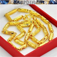 916 gold gold necklace men's slub chain real gold necklace gold jewelry jewelry in stock