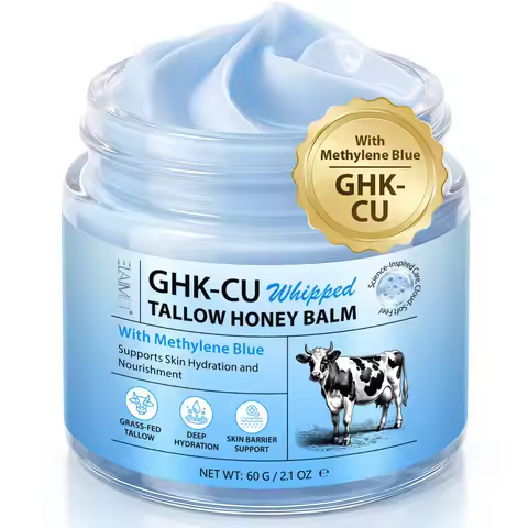 Copper Peptides Beef Tallow for Skin,GHK-Cu Peptide Tallow and Honey Balm for Face Body Moisturizer 