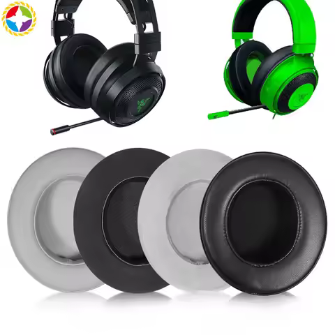 Replacement Earpads Ear Pad For Razer Nari 7.1 THX / Nari Ultimate Wireless Headset Headphones Leath