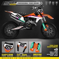 PowerZone Custom Team Graphics Backgrounds Decals Stickers Kit For KTM SX SXF MX 2019-2022 EXC XCW E