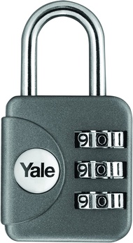 Yale YP1/28/121/1 Luggage Padlock (Pink / Orange / Grey) 28mm 3-Digit Combination Pad Lock Your Travel Essentials Bag / Luggage Lock!