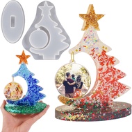 DIY Crystal Epoxy Resin Mold Christmas Tree Photo Frame Silicone Mold