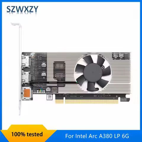 New Original GPU For Intel Arc A380 LP 6G Graphics Card 96Bit GDDR6 A380 6GB Video Card Fast Ship