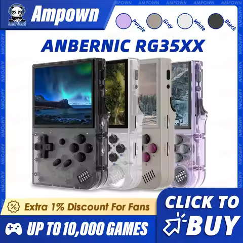 ANBERNIC RG35XX Handheld Game Console H700 Processor 3.5'' IPS Screen Linux System Retro Portable Vi