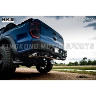 4X4 HKS LEGAMAX MUFFLER CARBON TWIN PIPE RAPTOR FORD RANGER T6 T7 DUAL EXHAUST EXIT TURBO TORQUE RES