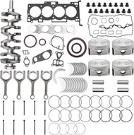 G4KE Engine Crankshaft Pistons Rebuild Kit w/Head Gasket Kit Replacment for Hyundai KIA 2.4L