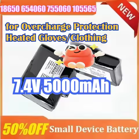 7.4V 5000mAh 18650 654060 755060 105565 Rechargeable Polymer Lithium Battery for Overcharge Protecti