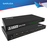 ILLUPRO HDMI Splitter 8 Port 4K HDMI Splitter Adapter 1-8 Resolution 4K Mirror 8 TV Monitor