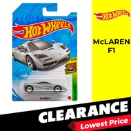 1:64 Scale Diecast Car Model Mclaren F1 Silver HW Car Toys Collectibles Vehicle Kereta Mainan Diecas