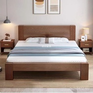 Small Apartment Simple Real 1.5m Main Single Bed 1.2m1.8m Household Bed Rental Room Wooden Bed Doubl