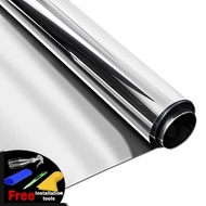 KOREA 2ply 2mil Silver Crome (VLT 18%) Dark 82%,  UV Window Tinted Film.