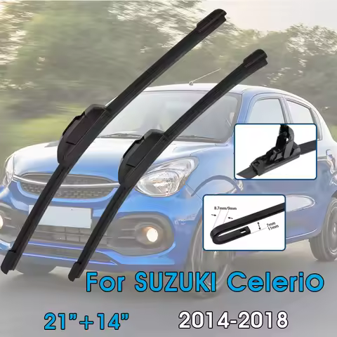 Car Wiper Blades 21"+14" For SUZUKI Celerio 2014-2018 Windshield Windscreen Front Window Blades Car 