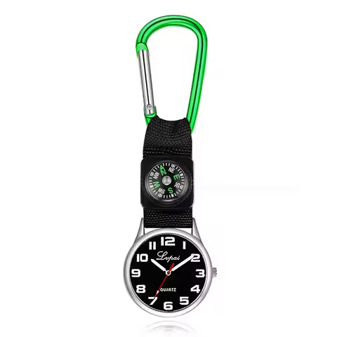 Nurse Fob Pocket carabiner clip Watch Medical Sports Hiking Watches vintage Clock Mountaineering Com