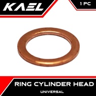 1 PC Universal Cylinder HeadRing Copper Cylinder Head Block Block 10 mm Gear Kilometer C70 C 70 Kilo