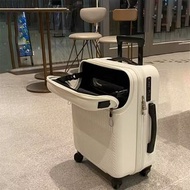 全新 可充電多功能行李箱 20/22/24/26寸 前置開口電腦隔層海關鎖輕音萬向輪 男士行李箱女士行李箱 輕便拉桿旅行箱 收納旅行辦公出行 登機箱托運箱