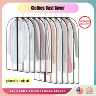 QB dust cover clothes plastik baju cloth cover plastik baju gantung garment bag sarung baju rak baju