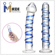 [MAZE TRADING] Crystal Glass Dildo Glass Toy Women Dildo Man Dildo For Woman Fake Dildo Masturbator 