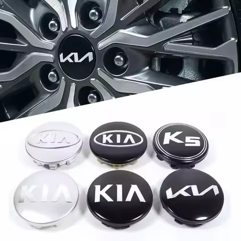 4PCS 58MM Car Wheel Center Hub Caps Cover Accessories For GT Line EV6 Sorento Niro EV9 Sportage Cera