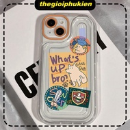 Gang dog shockproof transparent iphone case 6/6s/7/8 plus/x/xs/xr/11/12/13/14/15/16/ pro max - xb301