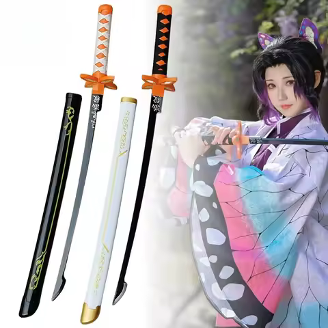 40inch Demon Slayer Shinobu Katana Anime Kimetsu No Yaiba Cosplay Prop Ninja Knife Real Size Japanes
