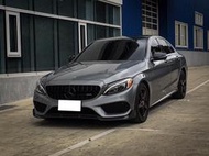 2015 賓士 C300 4Matic  AMG 卡夢電熱方向盤.卡夢下巴.GT水箱罩 會贏~(灰銀)