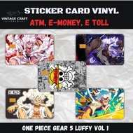 Brizzi Flazz Luffy Gear 5 OnePiece ATM Vinyl Card Skin Sticker Waterproof