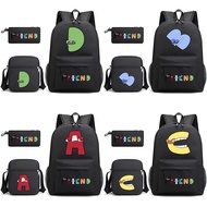 Letter A B C D Alphabet Lore 3IN1 Bag Backpack for students large capacity cartoon backpack outdoor travel bag fashionable multifunctional bag