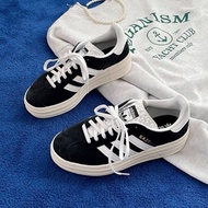 -ES- Adidas Gazelle Bold Black White Line Lisa Same Style Structure Thick-Soled Women's Shoes HQ6912