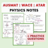 AUSMAT Notes ATAR 96.40 Physics Notes (Softcopy - All Chapters) [WACE Notes | ATAR Notes]