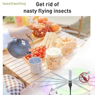 tweettwehhuj Fly Fan for Tables Rechargeable Fly Fans Flexible Keeps Flies Away Fly Repellent for Ou