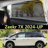 Car Sunshade for Zeekr 7X 2024-UP Accessories Automatic Lifting Telescopic Sun Shade Car Curtains Su