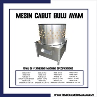 Mesin Buang Bulu Ayam / Mesin Cabut bulu Ayam