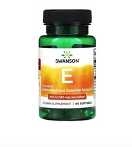 [ วิตามินอี 400 IU ] Swanson, Vitamin E, 180 mg (400 IU) x 60 ซอฟเจล (Softgels)