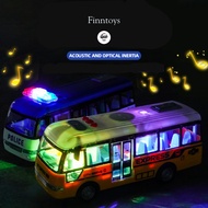 Toys for children, bus models with lights AND music, simulating ACOUSTIC AND OPTICAL INERTIA special