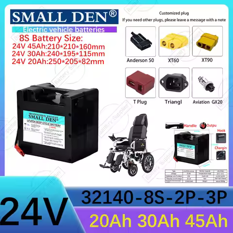 24V 20Ah 30Ah 45Ah 8s 32700 32140 LiFePO4 battery pack 29.2v 20000mAh 30000mAh 45000mAh LiFePO4 batt