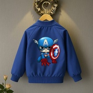 Children's bomber jacket with CAPTAIN AMERICA CHIBI PICTURE