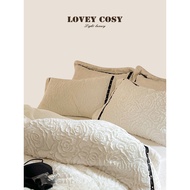 LOVEY COSY Korean Light Luxury Plus Velvet Thickened Rabbit Velvet Brushed Pearl Ribbon Milk Velvet 
