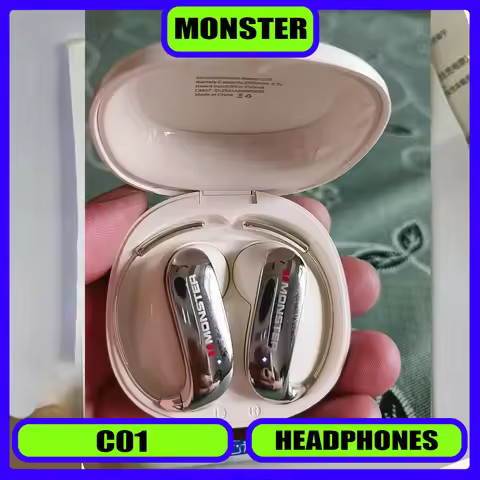 MONSTER C01 Bluetooth 6.0 Headphones Noise Canceling Waterproof Wireless Ows Earhook Headphones Ligh