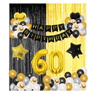 30 40 50 60 70 80Years Birthday Balloon 30th Birthday Party Decorations Baloon Number Adult Gold Bla