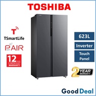 Toshiba RS780 623L Side by Side Inverter Refrigerator Peti Sejuk Fridge