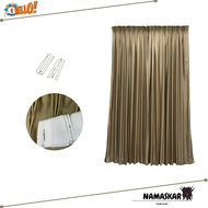 NAMASKAR.CURTAIN - A5 Silky Hook/Eyelet Blackout Curtain - Code A5 (170cm-400cm)