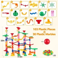 LESSETI Marble Run for Kids - 133 PCS Construction Building Blocks Toys